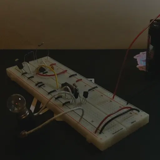 A breadboard demonstration of the circuit